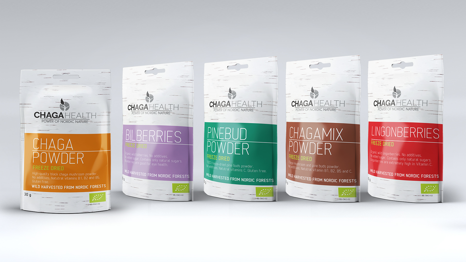 Chaga Health pakendidisain
